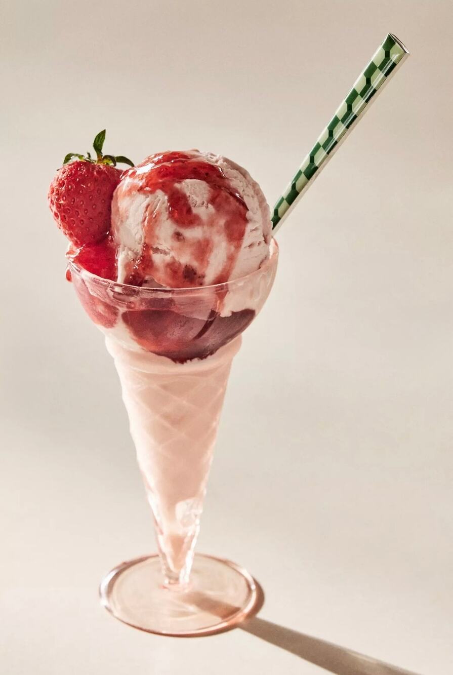 Anthropologie Ice Cream Sundae Flute Glass-Set of 2